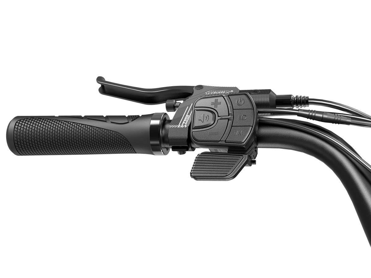 Dukawey FUGL3.0 handlebar control and thumb throttle detail