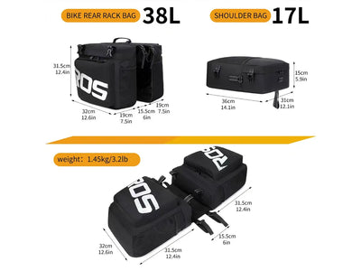 Borsa portapacchi posteriore 3-in-1