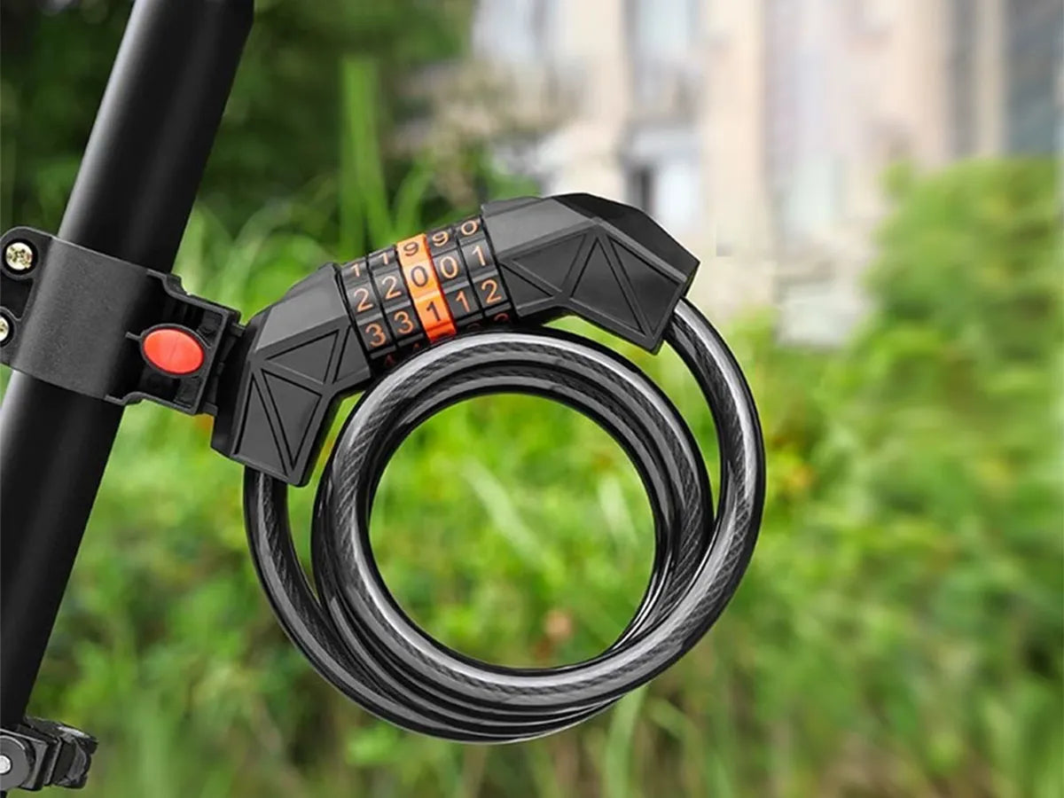 Lucchetto a combinazione in acciaio per e-bike